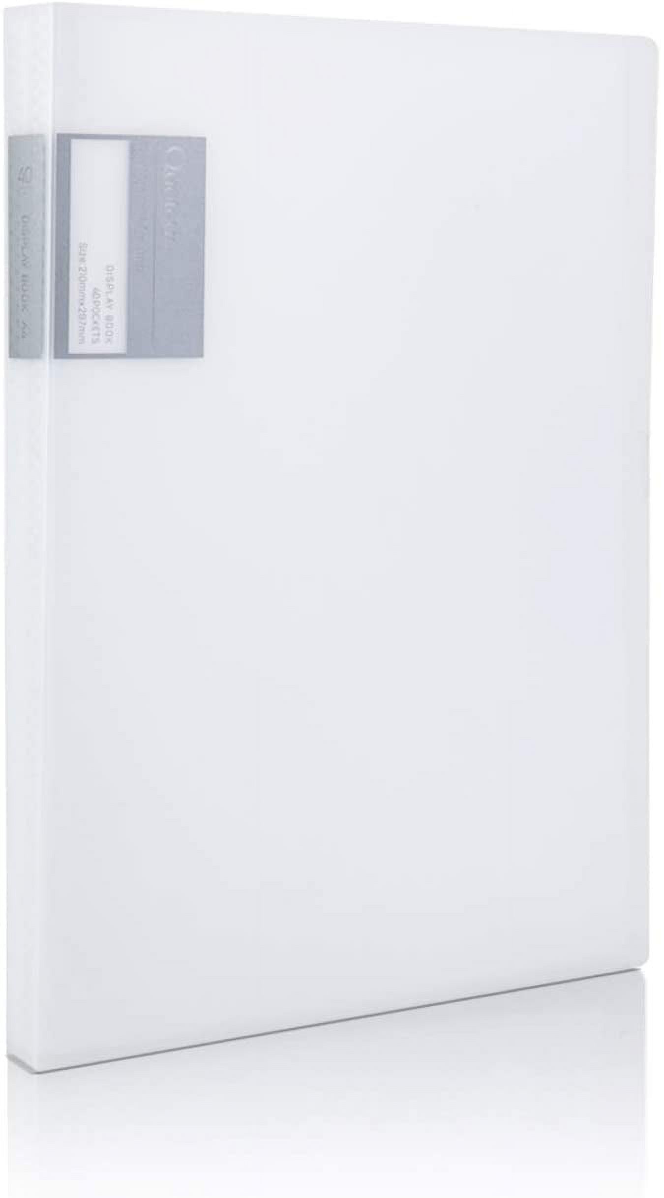 40-Pocket Bound Plastic Presentation Book, Presentation Portfolio with Clear Sleeves, 80-Page Capacity, for 8.5 x 11-Inch Inserts, Sheet Protector for Artwork, Sketches and Cookbook. (Red),F79822
